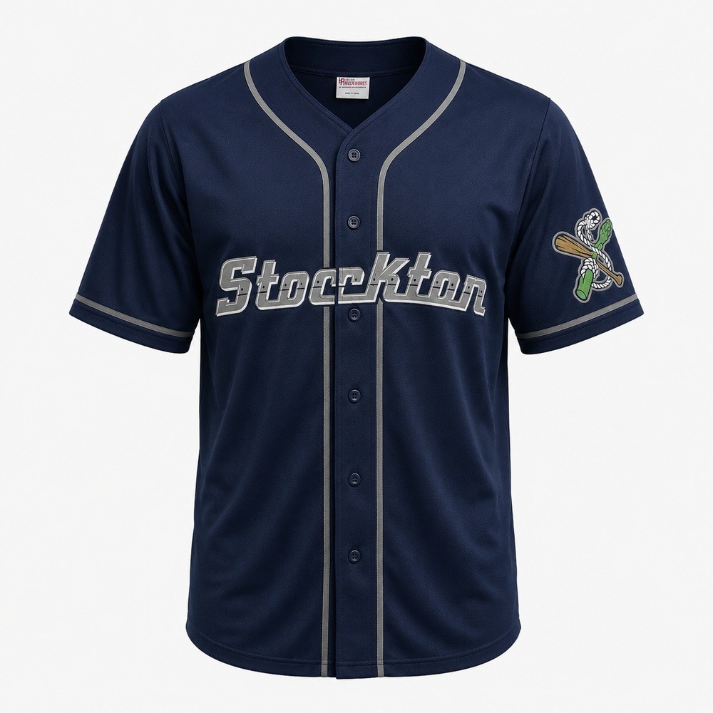 Stockton‎ Ports Minor League Jersey Mens XL Navy Blue Addison Russell 27 MiLB